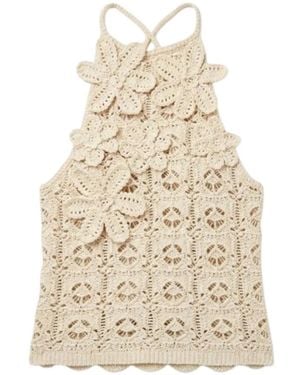 Pinko Sleeveless Tops - Natural