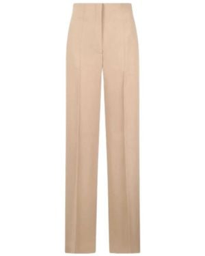 Alberta Ferretti Straight Trousers - Natural