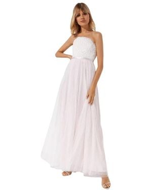 Needle & Thread Vestido Largo Sin Tirantes Con Lentejuelas, Mujer, Talla - Rosa