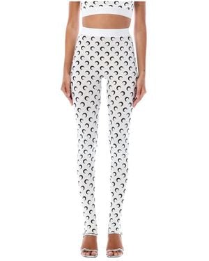 Marine Serre Leggings - White
