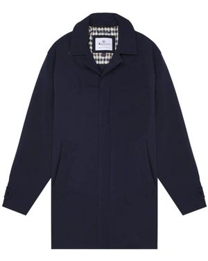 Aquascutum Single-Breasted Coats - Blue