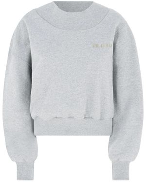 The Attico Melange Grau Sweatshirt Baumwolle Rippe
