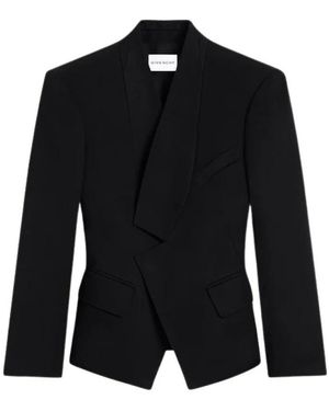 Givenchy Jassen ,Zwart ,Wol Reverse Lapel Jacket