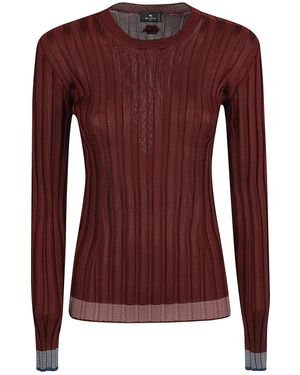 Etro Stilvoller Lila Pullover Aw25 - Rot