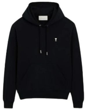Ami Paris De Coeur Katoenen Hoodie - Zwart