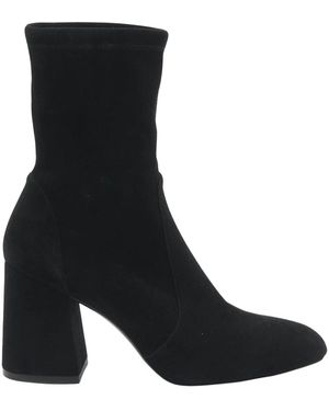 Stuart Weitzman Schoenen ,Zwart ,Leer Flareblock 85 Stretch Bootie