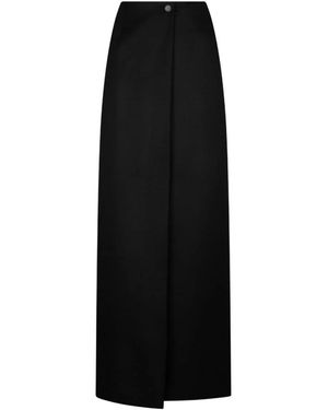 Givenchy Zwarte Omslagrok Wolmix