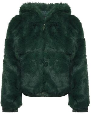 V73 Smaragdgroene Eco Bont Bomberjack