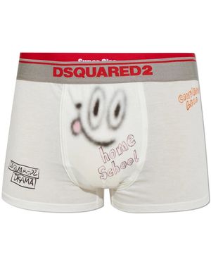 DSquared² Ondergoed ,Wit ,Printed Boxers