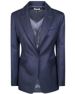 P.A.R.O.S.H. Jassen ,Blauw ,Wol Sallia Bi Stretch Jas