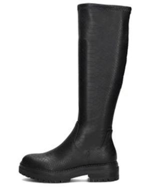 Omoda Schoenen ,Zwart ,Zwarte Hoge Laarzen, Model C0358-5