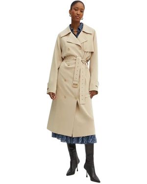 Michael Kors Texturierter Krepp-Trenchcoat - Natur