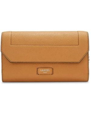 Lancel Ninon Geldbörse Braun Kette Leder