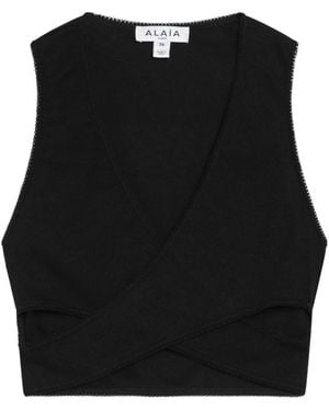 Alaïa Sleeveless Tops - Black