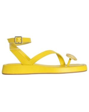 Gia Borghini Flat Sandals - Yellow