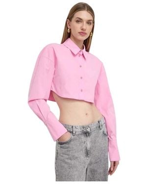 Patrizia Pepe Overhemden ,Roze ,Katoen Katoenen Shirt