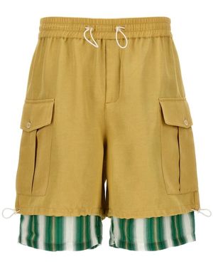 Wales Bonner Roam Cargo Bermuda Shorts - Gelb