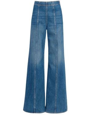 Ulla Johnson Bianca Wide Leg Seamed Jean - Blauw