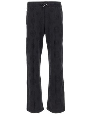 CASABLANCA Broeken ,Zwart ,Katoen Applique Monogram Jogger - Blauw
