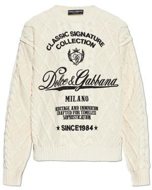 Dolce & Gabbana Round-Neck Knitwear - Wit