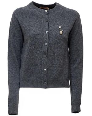 N°21 Girocollo Cardigan - Blauw