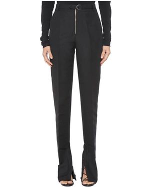 CAPASA MILANO Broeken ,Zwart ,Leer Slim Fit Broeken