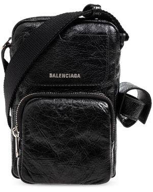 Balenciaga Tassen ,Zwart ,Katoen Superbusy Vertical Crossbody Tas