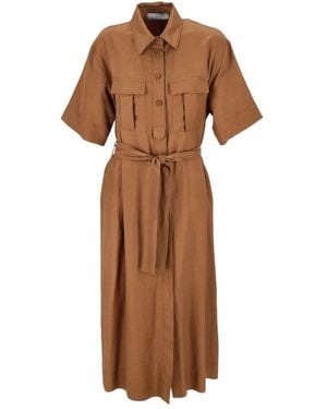 Kaos Shirt Dresses - Marrone