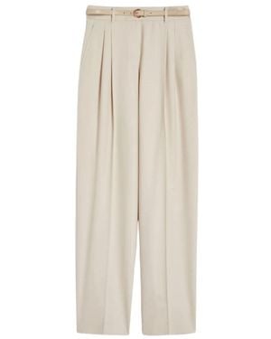 Max Mara Wijde Broek - Naturel