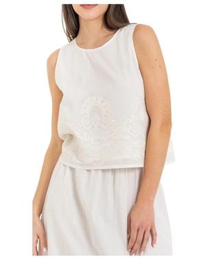 Kocca Sleeveless Tops - White