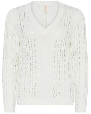 Skovhuus V-Neck Knitwear - Blanc