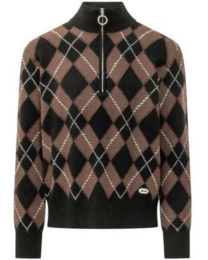 Ami Paris Round-Neck Knitwear - Nero