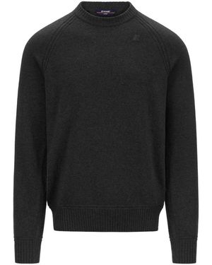 K-Way Truien & Vesten ,Zwart ,Wol Sebas Wool Cashmere