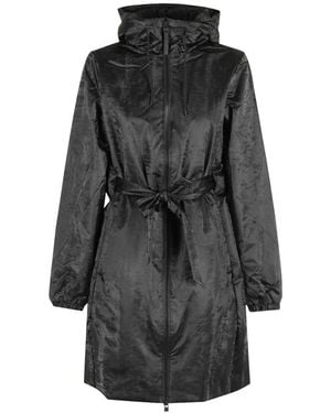 Rains Jassen ,Grijs ,Leer Lohja Long Curve Jacket - Zwart