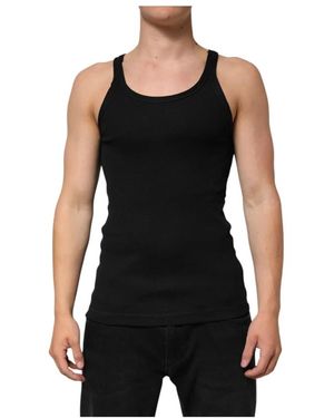 Dolce & Gabbana Zwarte Mouwloze Tank T-Shirt