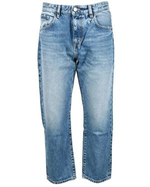 ICON DENIM Cropped Jeans - Blue