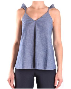 Dondup Sleeveless Tops - Blue