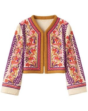 Antik Batik Jassen ,Veelkleurig ,Katoen Suna Jacket - Rood
