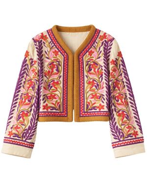 Antik Batik Jassen ,Veelkleurig ,Katoen Suna Jacket - Rood