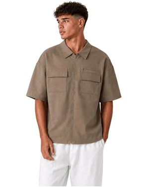 Off The Pitch Short Sleeve Shirts - Marrón
