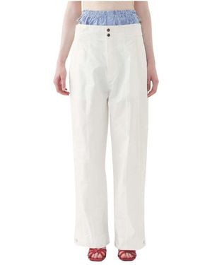 Antik Batik Straight Trousers - Blanco