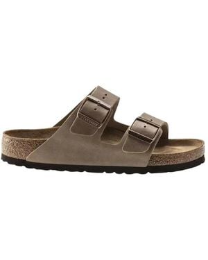 Birkenstock Zachte Voetbed Leren Bruine Sneakers