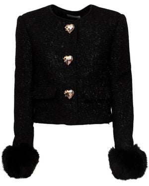 Self-Portrait Tweed Jackets - Noir