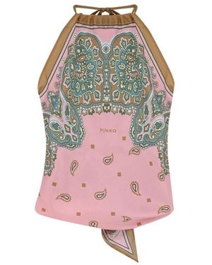 Pinko Sleeveless Tops - Pink