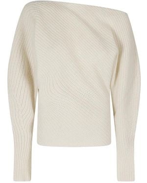 Alberta Ferretti Round-Neck Knitwear - Blanco