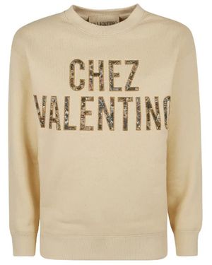 Valentino Hoodies & Sweatvesten ,Katoen Chez Sweatshirt - Naturel