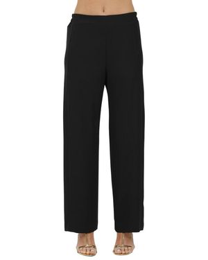 Via Masini 80 Straight Trousers - Black