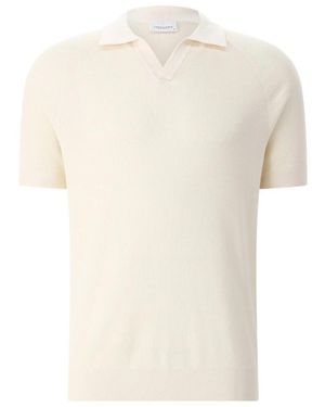 Profuomo Tops ,Wit ,Katoen Polo Shirts
