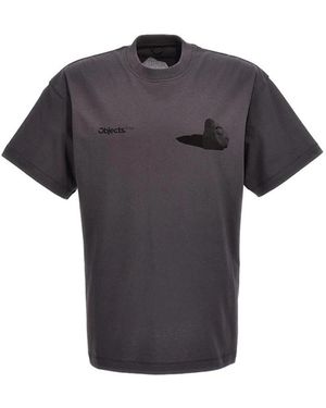 Objects IV Life Tops ,Zwart ,Katoen Boulder Print T-Shirt - Grijs