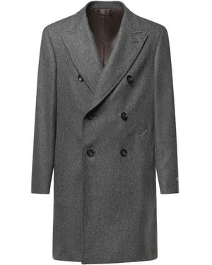 Canali Double-Breasted Coats - Gris